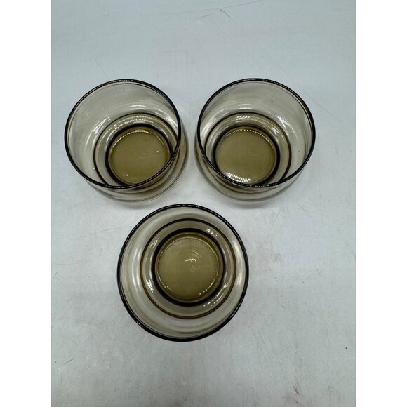 Set Of 3 Vintage Glass Bowls RARE VTG Libby Tawny Cups- Stackable, Very Simple - Picture 2 of 4